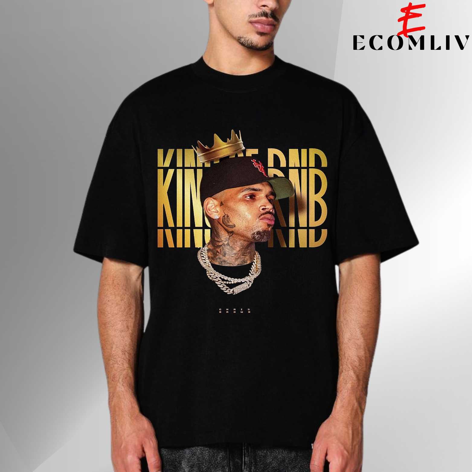 Chris Brown Face Tee, R&b Star Shirt, Unisex T-Shirt
